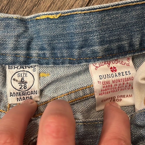 Lucky Brand Cuffed Dream Crop Straight‎ Leg Jeans Sz 6/28 - Picture 3 of 5